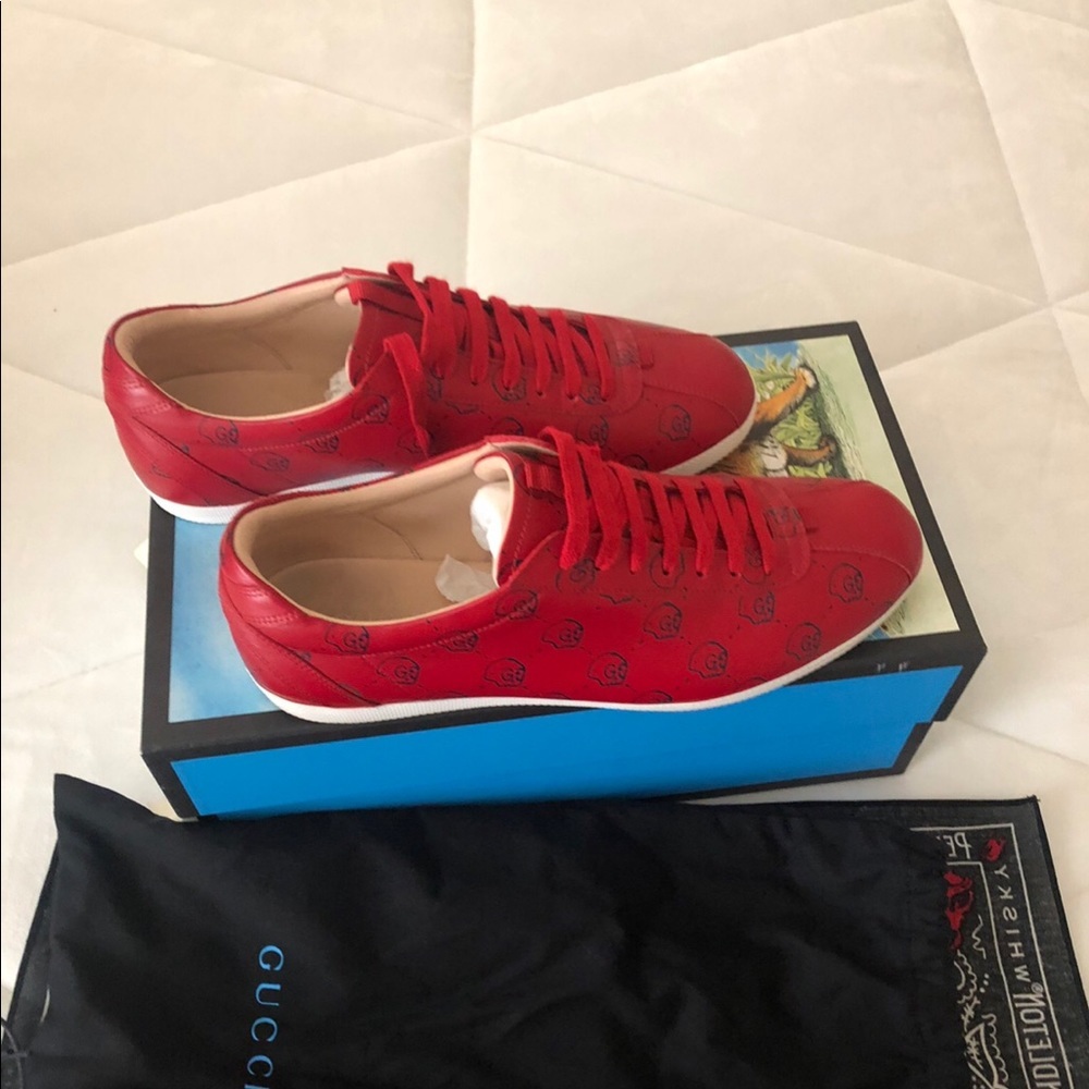 Red Gucci Special edition ghost sneakers Red Hot - Picture 3 of 3